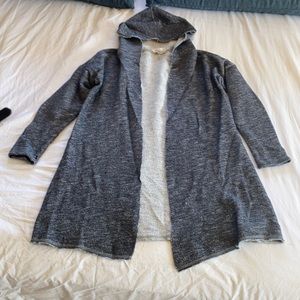Marled Grey hooded sweatshirt cardigan